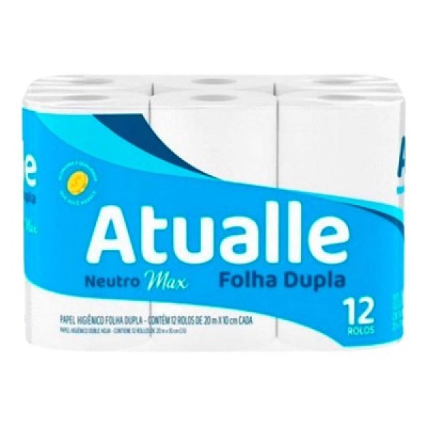Encontraproduto.com.br - Papel Higienico Atualle Folha Dupla 20m 12 Rolos