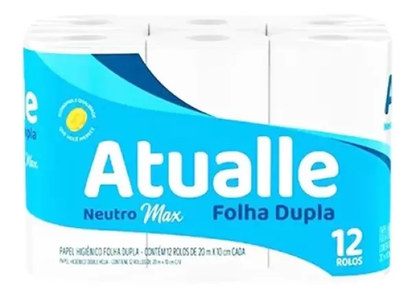 Encontraproduto.com.br - Papel Higienico Atualle Folha Dupla 20m 12 Rolos
