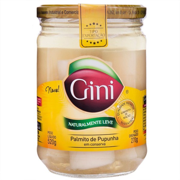 Encontraproduto.com.br - Palmito de Pupunha Gini 520g