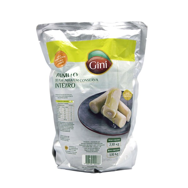 Encontraproduto.com.br - Palmito de Pupunha Gini Inteiro Pouch com 1,10kg