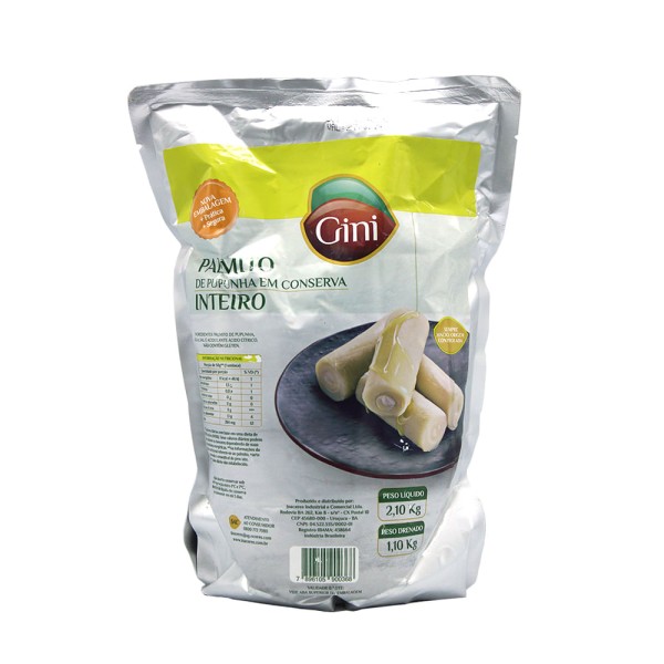 Encontraproduto.com.br - Palmito de Pupunha Gini Inteiro Pouch com 1,10kg