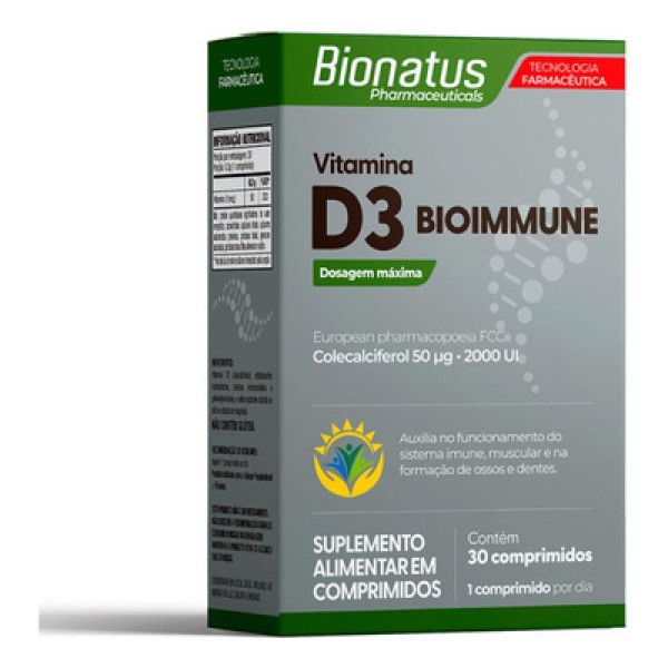Encontraproduto.com.br - Vitamina D3 C/30 Comprimidos - Bionatus