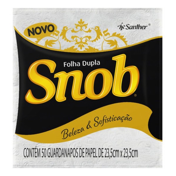 Guardanapo Pequeno Folha Dupla GGP 23,5x23,5 com 50 unidades Snob