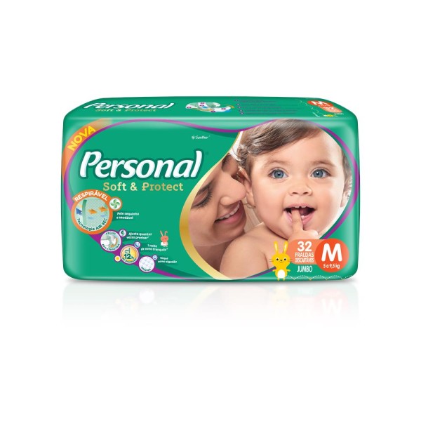 Encontraproduto.com.br - Fralda Personal Soft E Protect Jumbo M Com 26 Unidades
