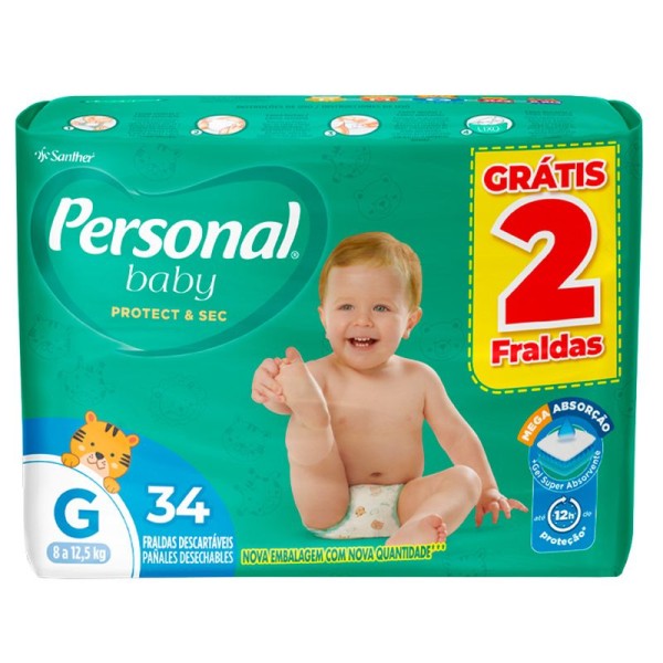 Encontraproduto.com.br - Personal Baby Fralda Mega G 48 Fr