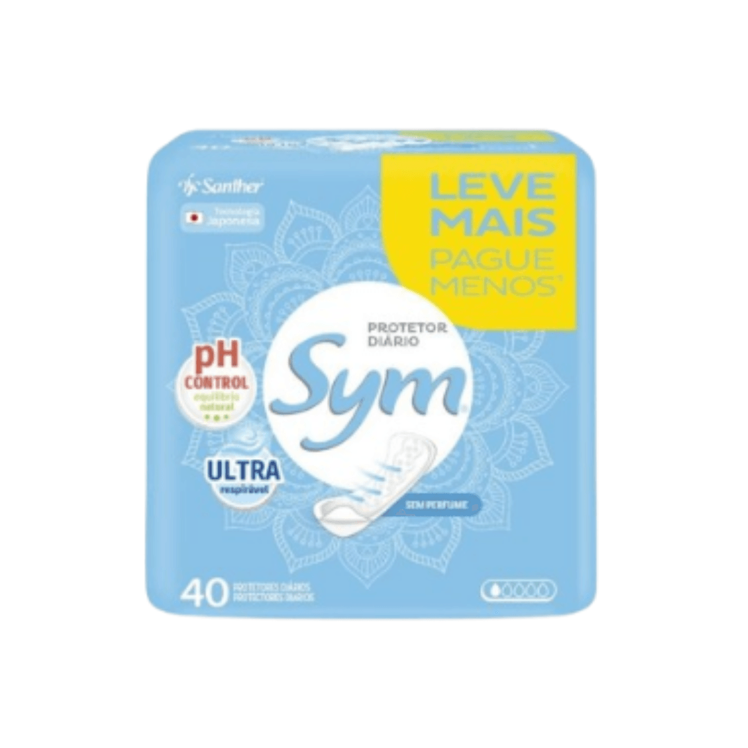 Encontraproduto.com.br - PROTETOR DIARIO SYM C/40UN LV+PG- S/ABAS