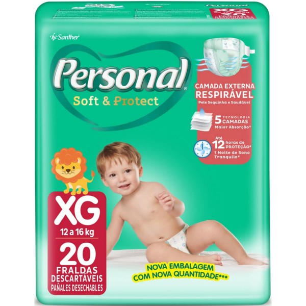 Encontraproduto.com.br - Fraldas Personal Baby Protect & Sec M/70 Unidades