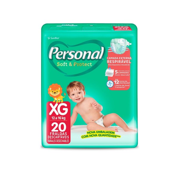 Encontraproduto.com.br - Fraldas Personal Baby Protect & Sec M/70 Unidades