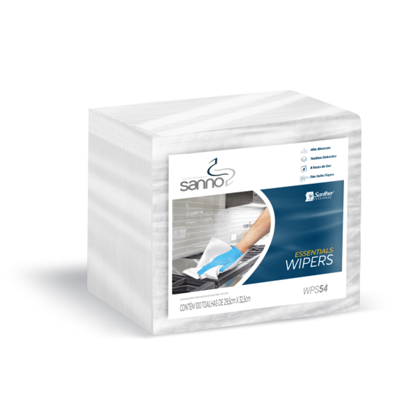 Encontraproduto.com.br - Wiper Essential Sanno 29,5x32,5 C/100 Folhas
