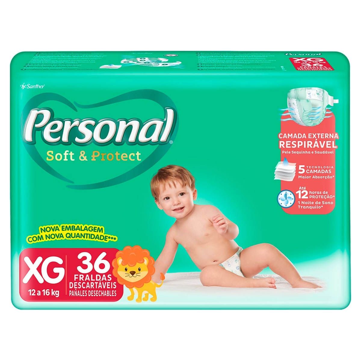 Encontraproduto.com.br - Fraldas PERSONAL Soft Protect Mega XG Pacote 36un
