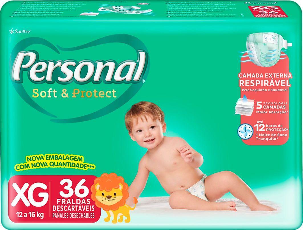 Encontraproduto.com.br - Fraldas PERSONAL Soft Protect Mega XG Pacote 36un
