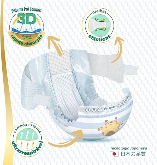 Encontraproduto.com.br - Fralda Personal Baby Premium Protection M com 20 fraldas