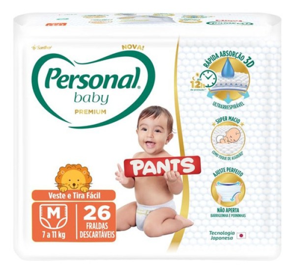 Encontraproduto.com.br - Fralda Personal Baby Premium Pants Extra Grande com 18 Fraldas