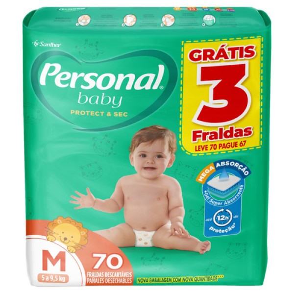 Fralda Personal Baby Protect e Sec XXG Leve 28 Pague 26 unidades