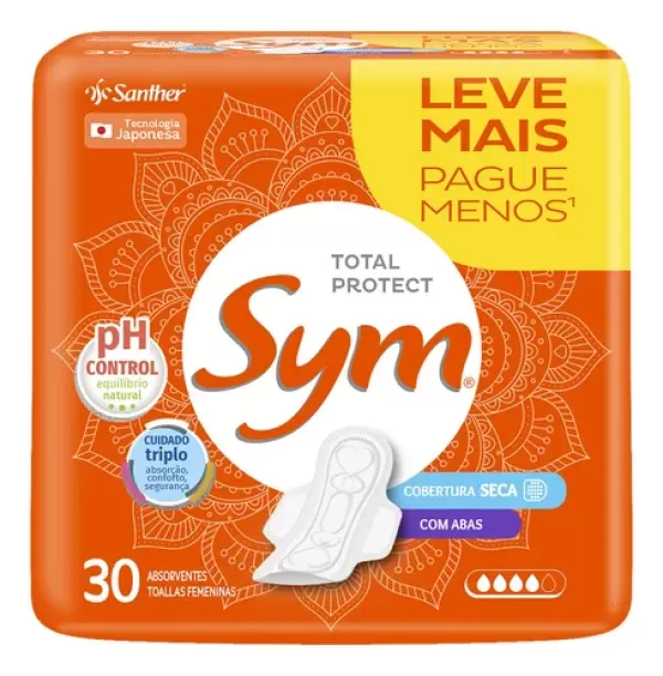 ABSORVENTE SYM BASICO LV+PG- C/30U C/ABAS SECA