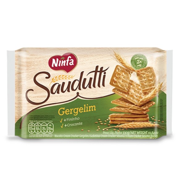 Encontraproduto.com.br - Biscoito Cream Cracker Gergelim Saudutti 330 g
