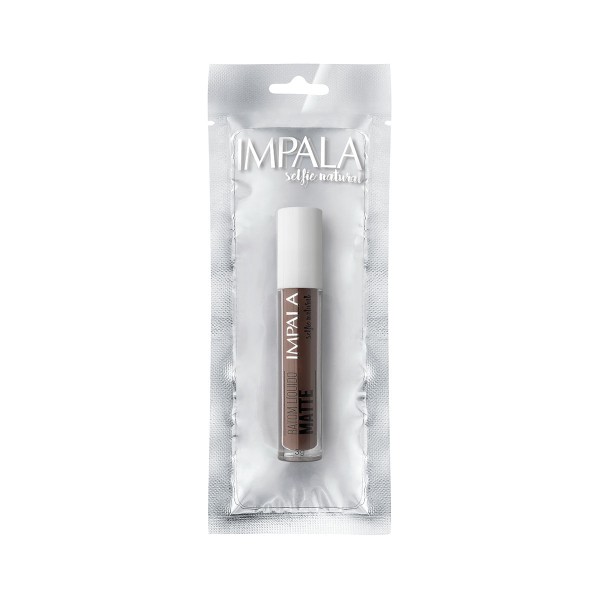 Encontraproduto.com.br - Batom Líquido Impala Fosco Marrom Cacau Selfie Natural Adulto Longa Duração 3g