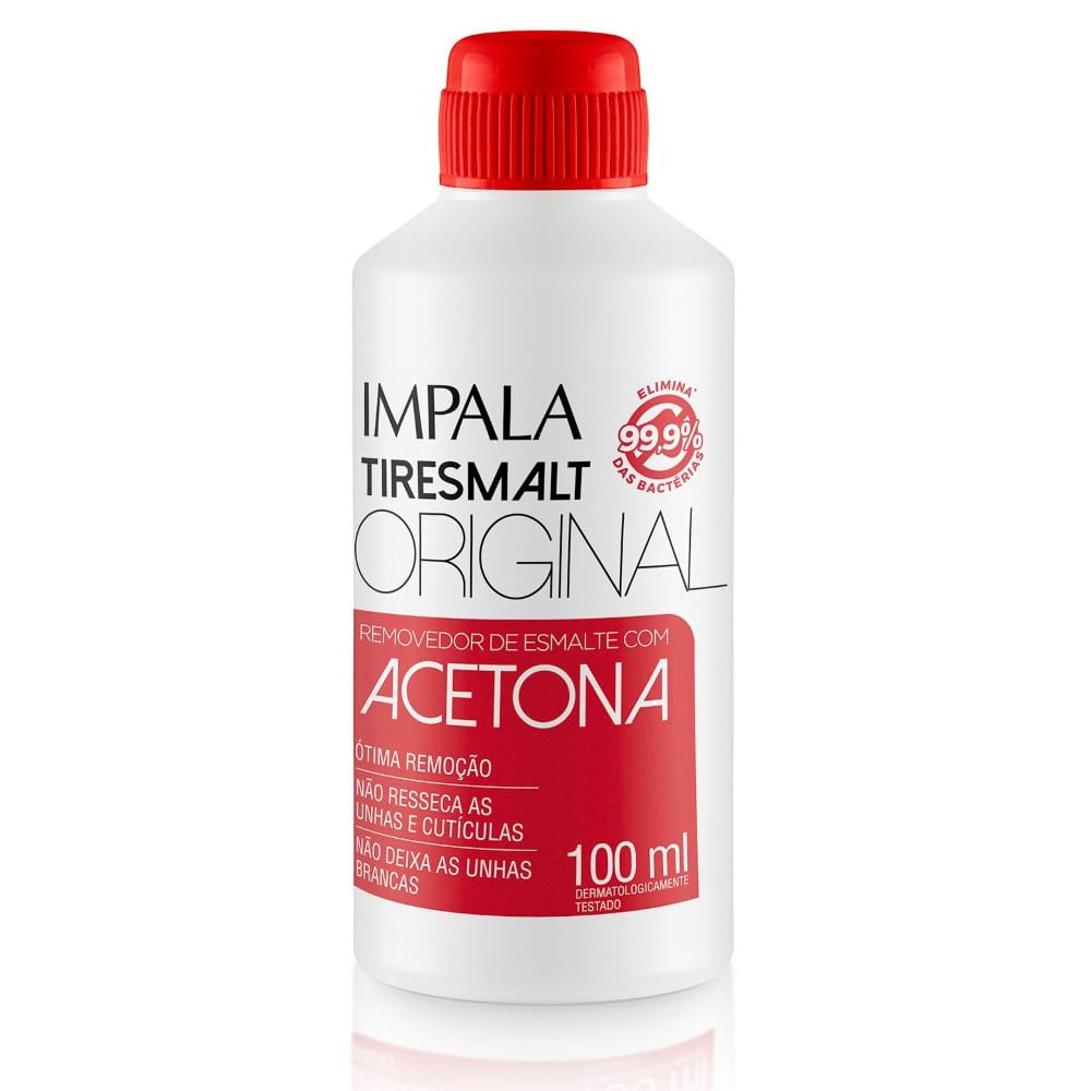 Encontraproduto.com.br - Removedor De Esmalte Tiresmalt 100ml Original Com Acetona - Impala