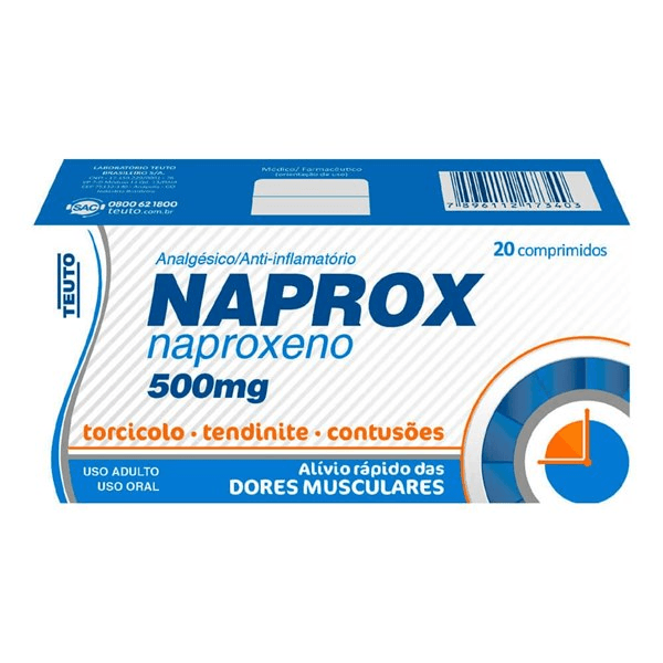 Encontraproduto.com.br - Naprox Teuto 500mg com 20 comprimidos