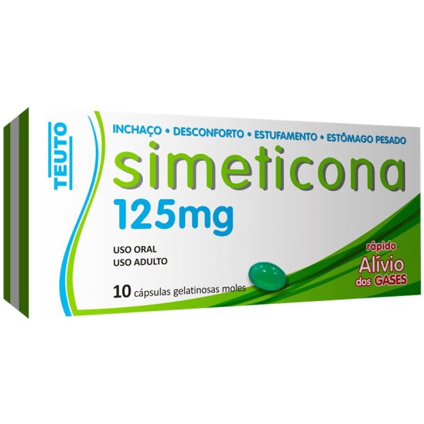 Encontraproduto.com.br - Simeticona 125mg com 10 Cápsulas Genérico Teuto