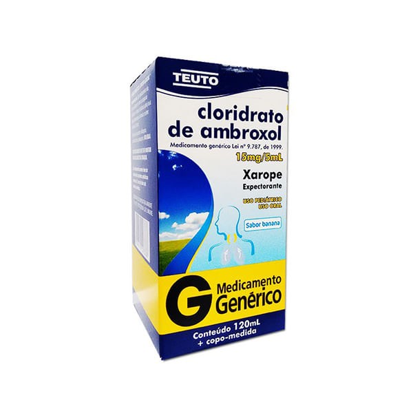 Encontraproduto.com.br - Cloridrato De Ambroxol - Teuto 3Mg/Ml Xarope Frasco Com 120Ml + Copo Medidor Infantil
