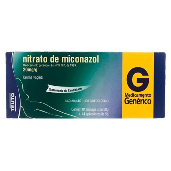 Encontraproduto.com.br - Nitrato Miconazol 20mg Creme Vaginal 80g + 14 aplicadores Teuto Genérico