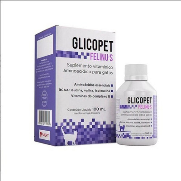 Encontraproduto.com.br - Glicopet Felinus 100ml Avert Suplemento Gatos