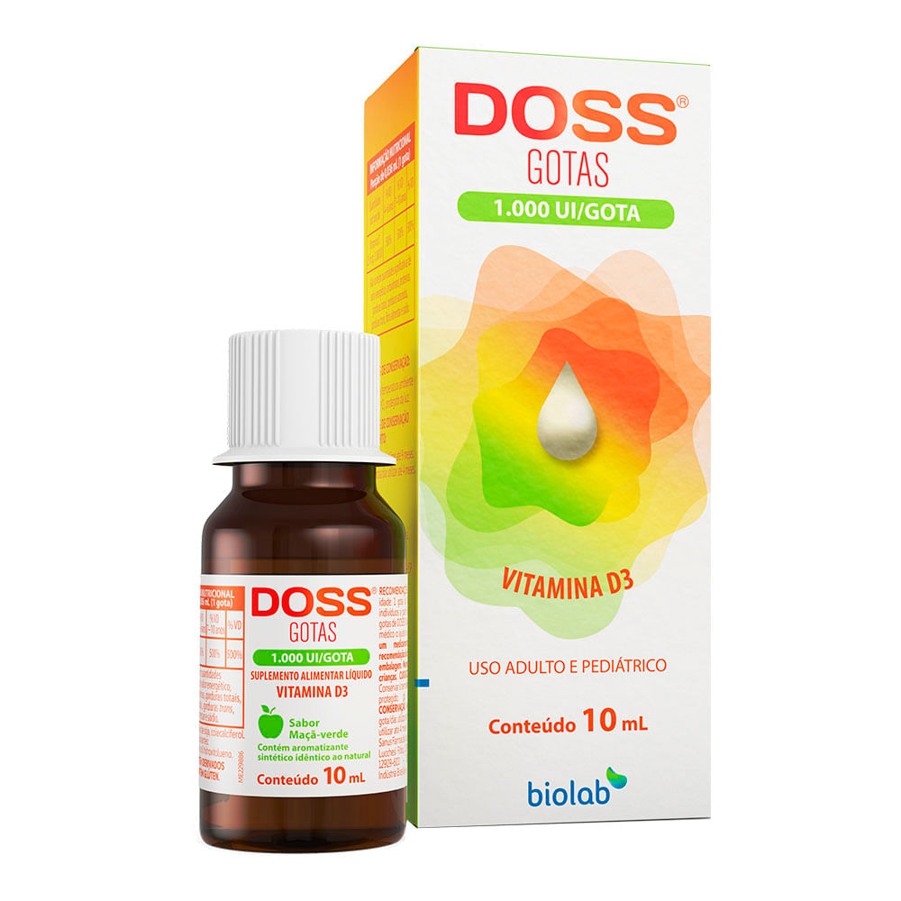 Encontraproduto.com.br - Vitamina D3 Doss 1.000UI Biolab 10ml Gotas