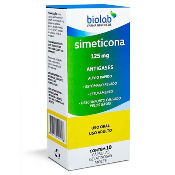Encontraproduto.com.br - Simeticona (Ns) 125mg Cx 10 Cap