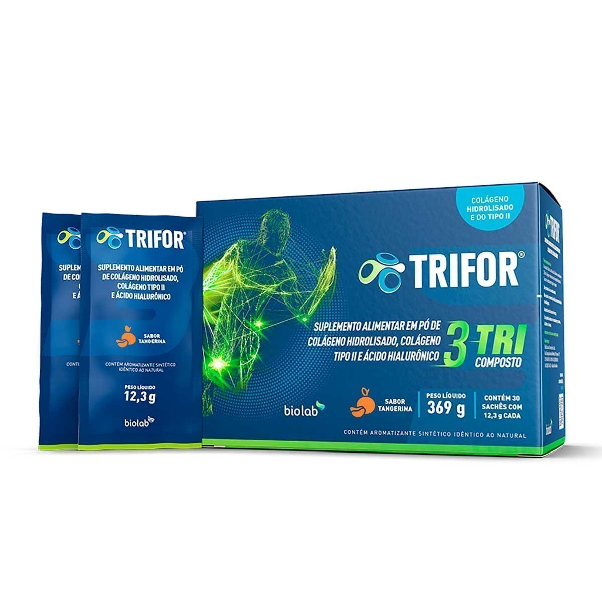 Encontraproduto.com.br - Suplemento Alimentar Trifor Sabor Tangerina 30 Sachês 12,3g