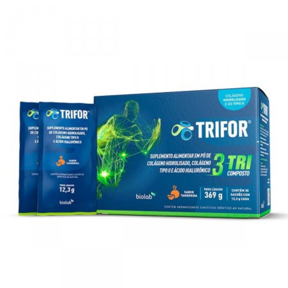 Encontraproduto.com.br - Suplemento Alimentar Trifor Sabor Tangerina 30 Sachês 12,3g