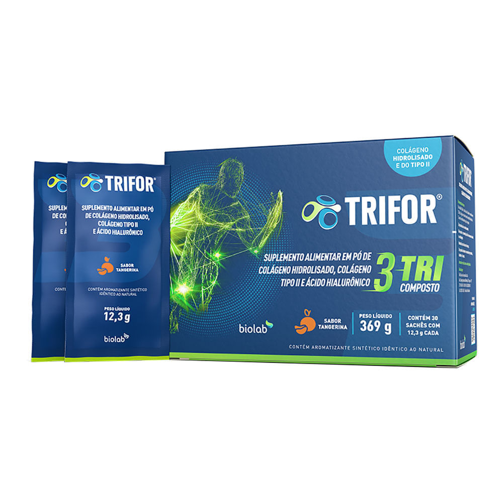 Encontraproduto.com.br - Suplemento Alimentar Trifor Sabor Tangerina 30 Sachês 12,3g