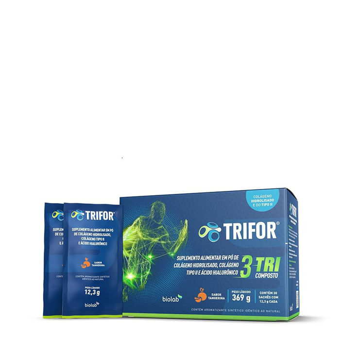 Encontraproduto.com.br - Suplemento Alimentar Trifor Sabor Tangerina 30 Sachês 12,3g