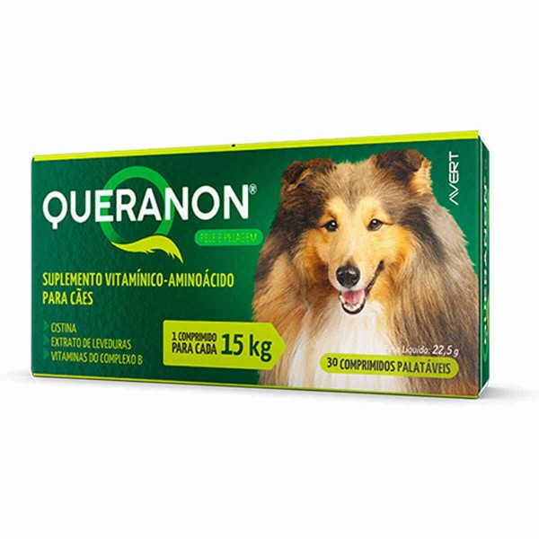 Encontraproduto.com.br - Suplemento Vitamínico Queranon para Cães 30 com Comprimidos