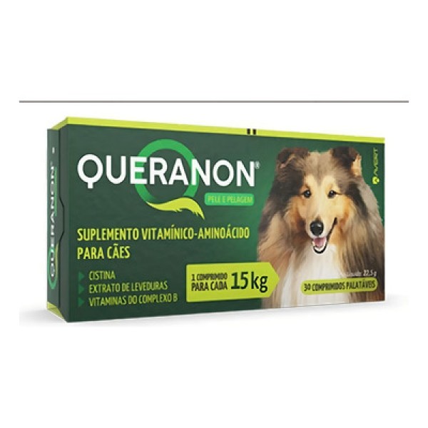 Suplemento Vitamínico Queranon para Cães 30 com Comprimidos