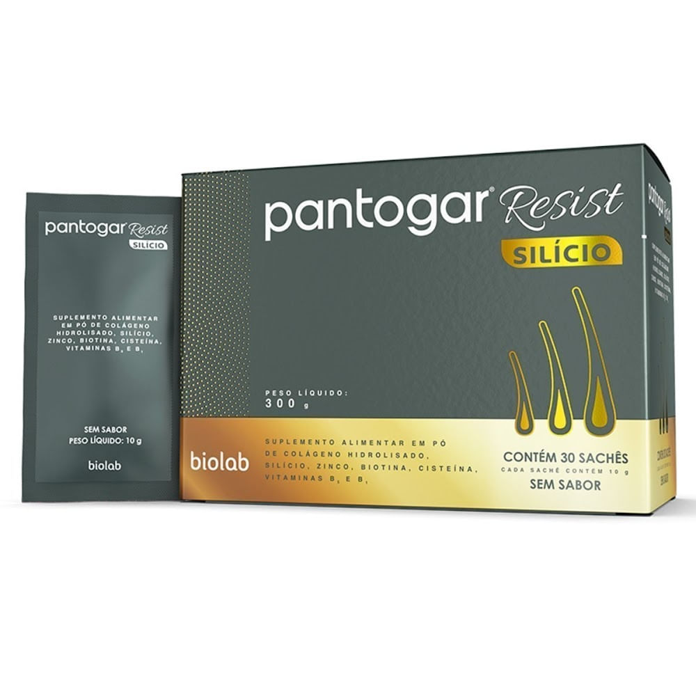 Pantogar Resist Silício Biolab com 30 Sachês 10g