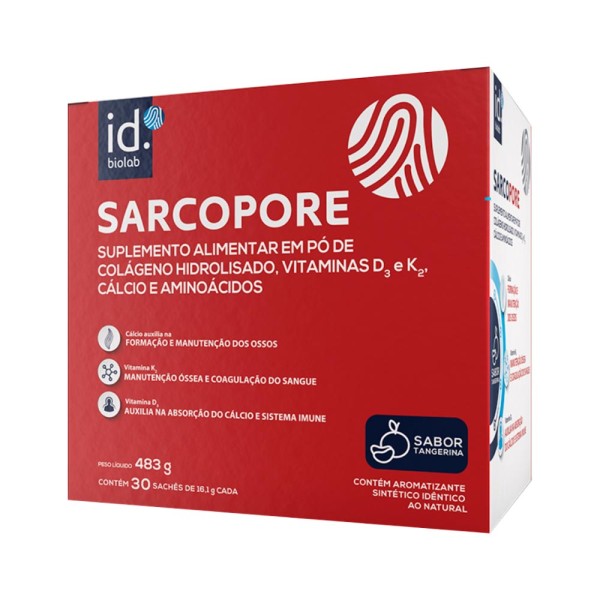 Encontraproduto.com.br - Sarcopore 30 Saches Sabor Tangerina