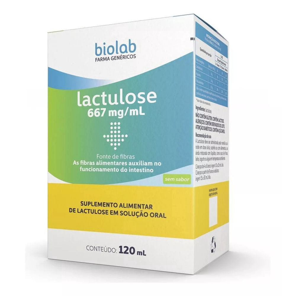 Encontraproduto.com.br - Lactulose 667mg/mL xarope 120ml genérico Biolab