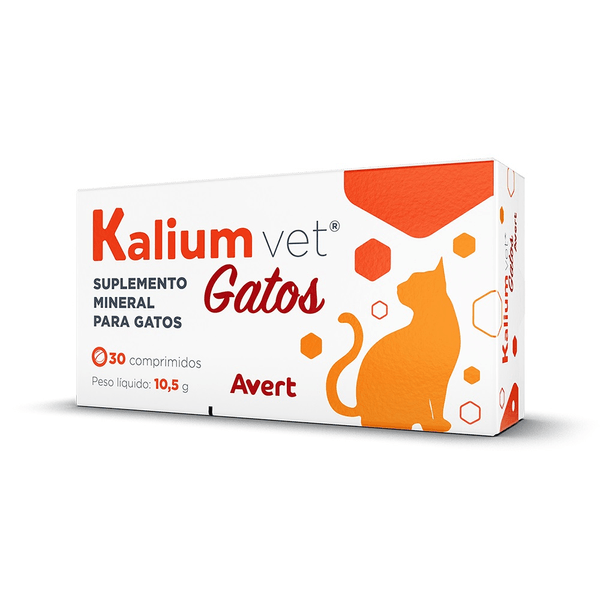 Encontraproduto.com.br - Suplemento Mineral Kalium Vet Avert Para Gatos 30 Comprimidos (MP)