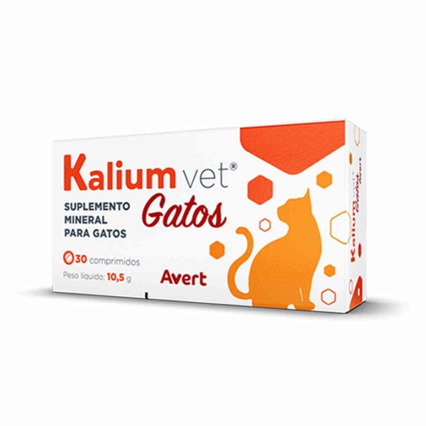 Encontraproduto.com.br - Suplemento Mineral Kalium Vet Avert Para Gatos 30 Comprimidos (MP)