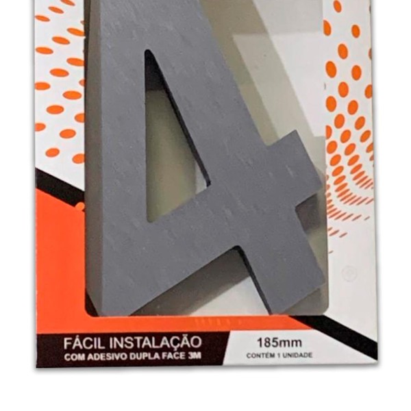 Encontraproduto.com.br - Numero Quadrado 4 3D Numeral