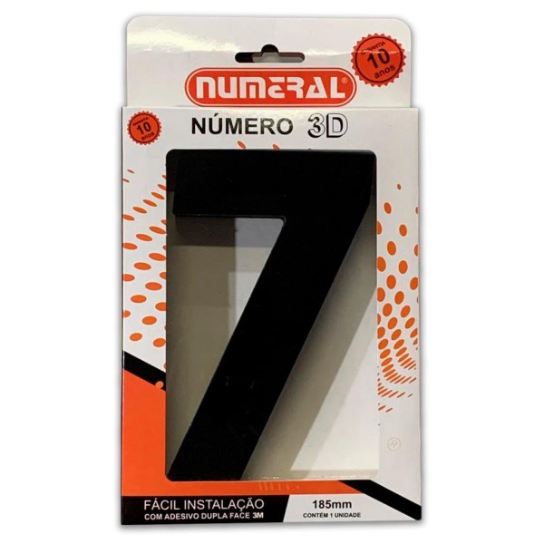 Encontraproduto.com.br - Numero Quadrado 7 3D Numeral