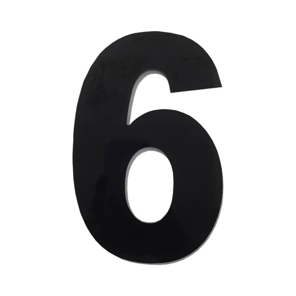 Encontraproduto.com.br - Número ACM Numeral Preto 6 685-6 185mm