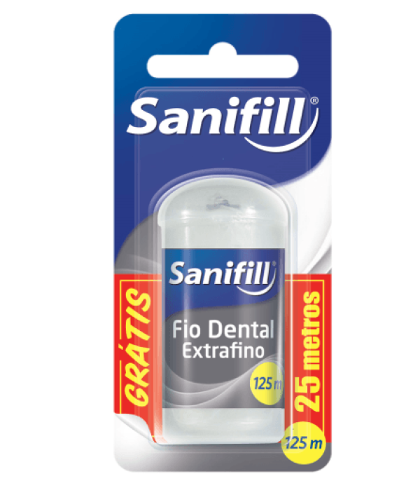 Encontraproduto.com.br - Sanifill Fio Dental Extrafino Leve 100M + Gratis 25M 125 M
