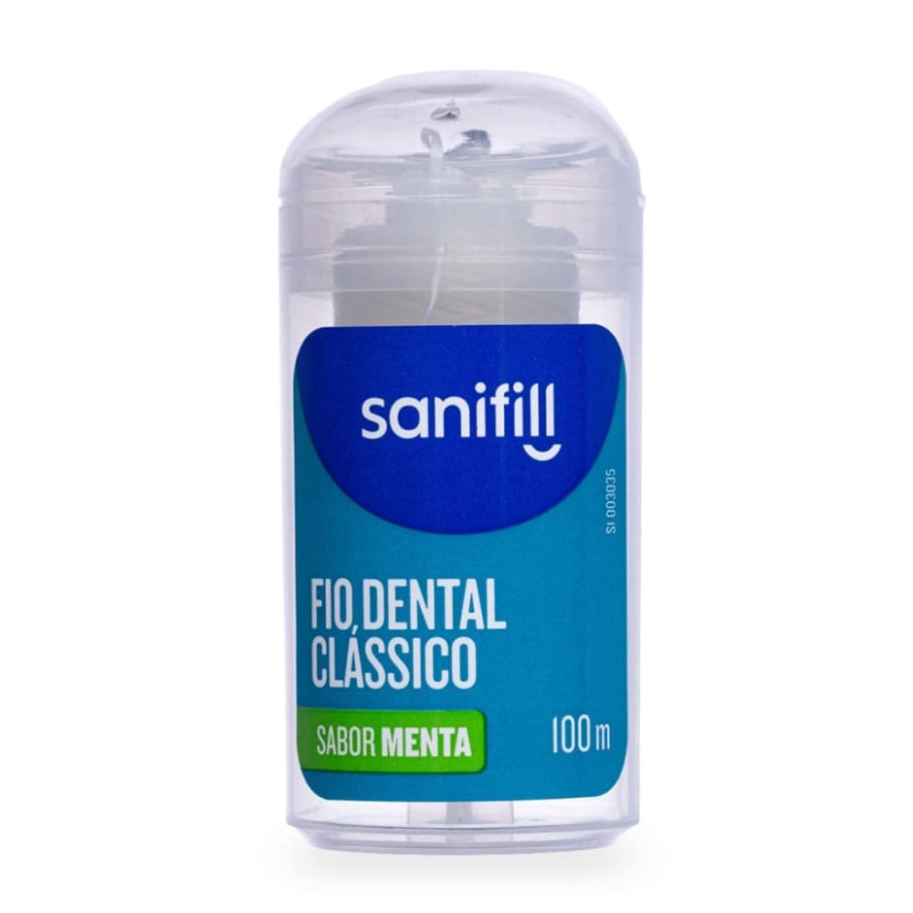 Encontraproduto.com.br - Fio Dental Sanifill Clássico Sabor Menta 100 metros