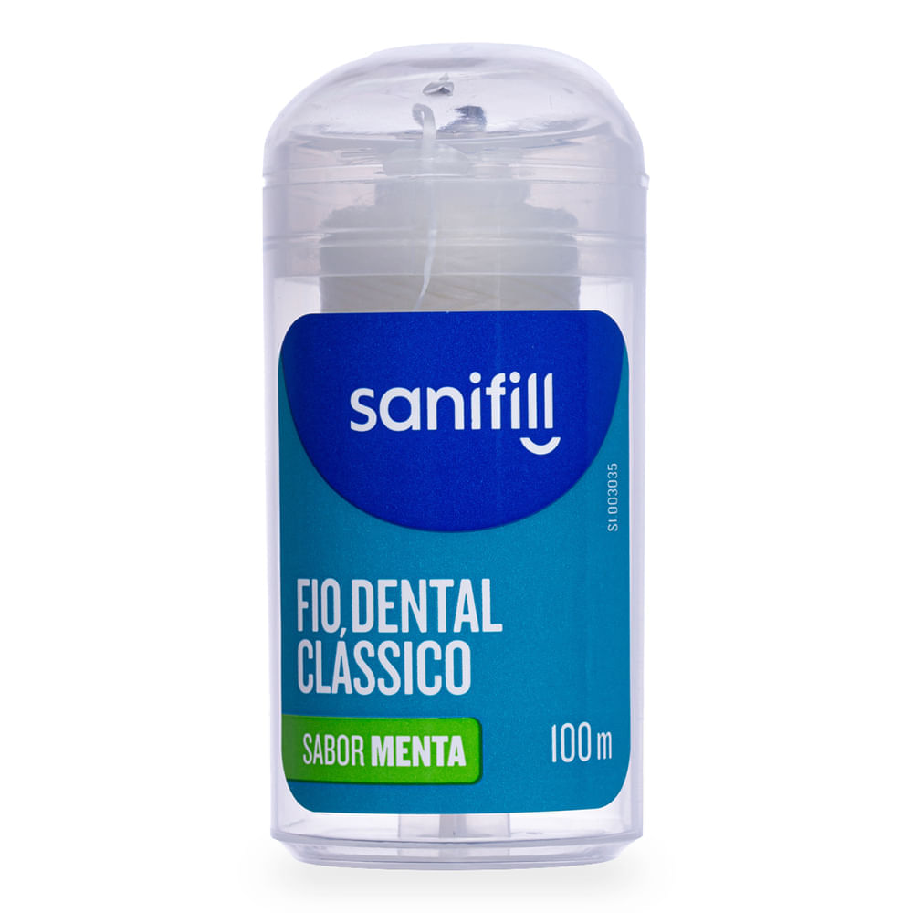 Encontraproduto.com.br - Fio Dental Sanifill Clássico Sabor Menta 100 metros