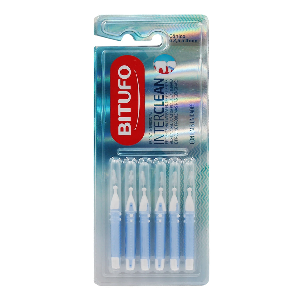 Escova Interdental Bitufo Interclean Cônica 6 Unidades