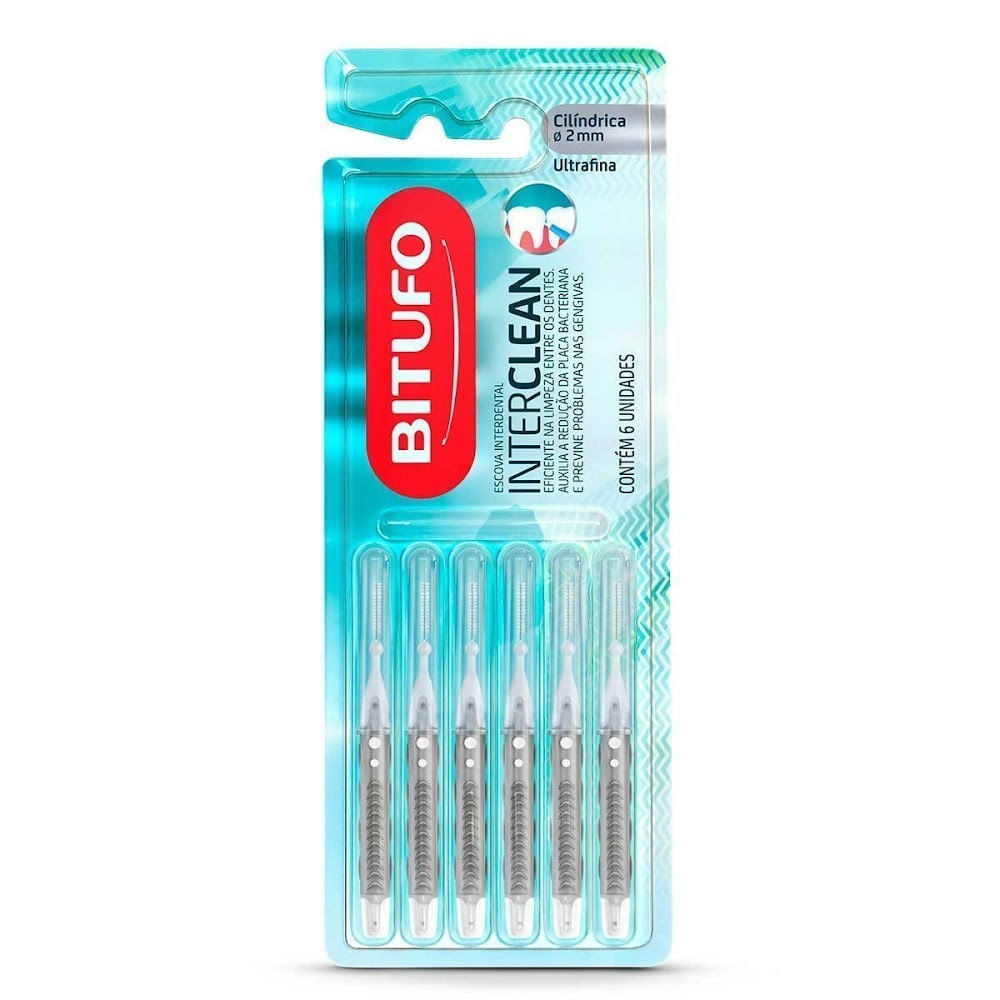 ESCOVA DENTAL BITUFO INTERDENTAL 2MM 6UN