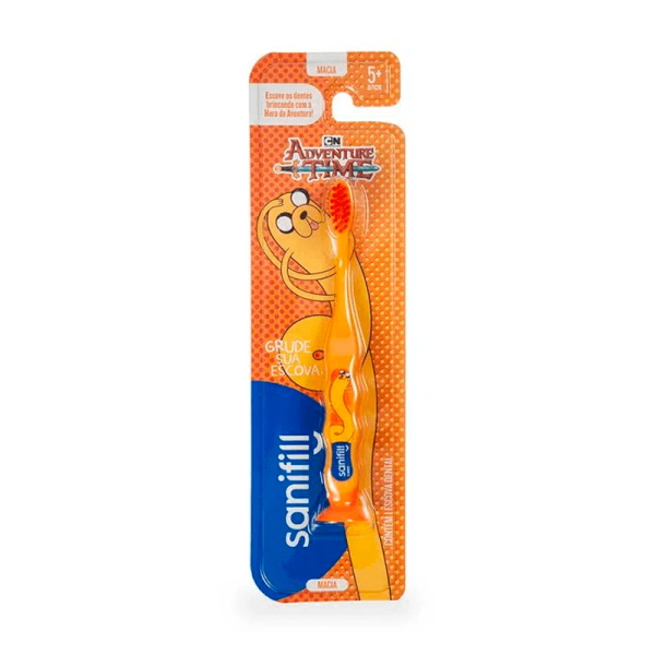 Encontraproduto.com.br - Escova de Dente Infantil Bitufo Hora de Aventura Extra Macia 2 a 5 Anos 1 Unidade