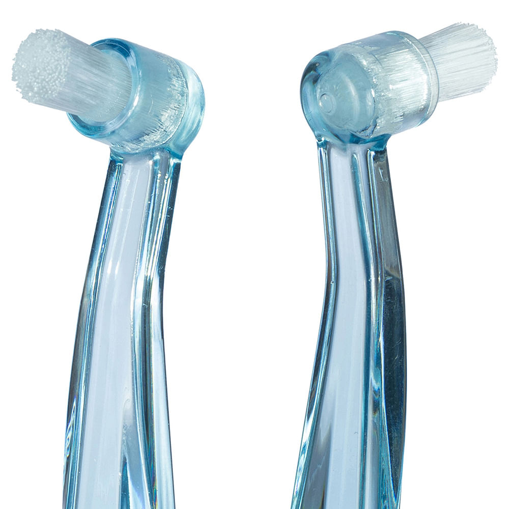 Encontraproduto.com.br - Escova de Dente Bitufo Dois Tufos com 2 protetores de cerdas